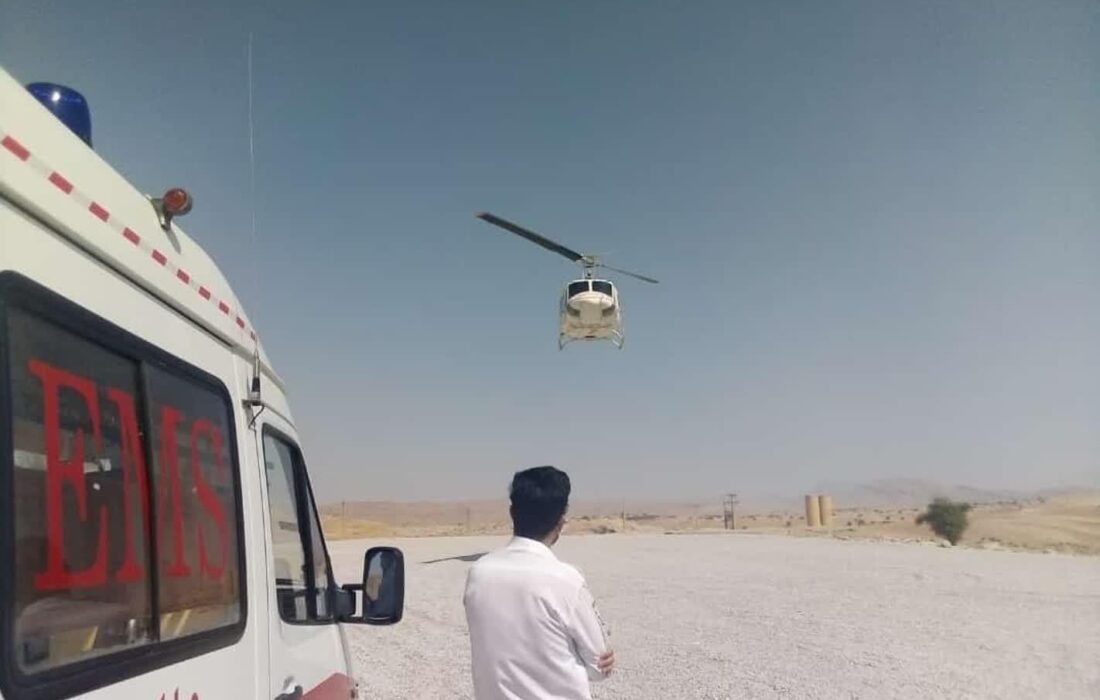اورژانس هوایی و نجات جان دو بیمار در مناطق سخت گذر لالی