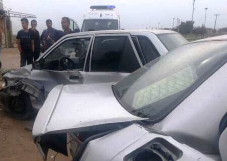 ۲۳ مصدوم ویک فوتی نتیجه ۵سانحه رانندگی دیگر در خوزستان/۶ نفر مصدوم در برخورد پراید و سمند در لالی