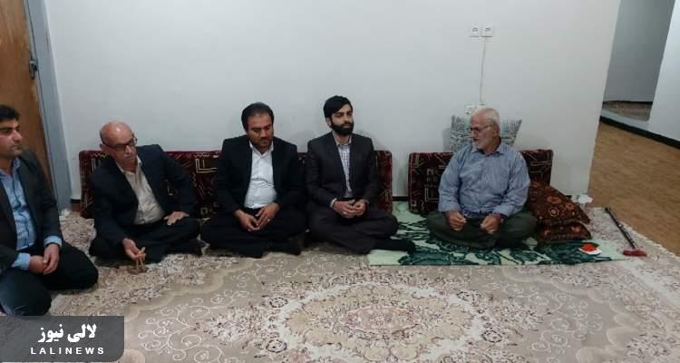 دیدار نوروزی رییس بنیاد شهید لالی با خانواده های شهدا