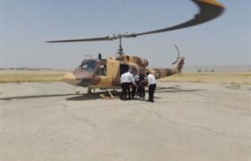 نجات جان ۲ مصدوم در لالی با اورژانس هوایی