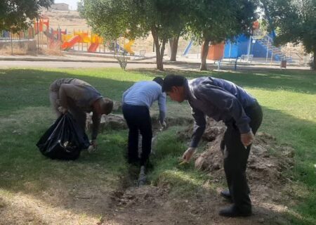 اجرای طرح خوزستان پاک در شهرستان لالی