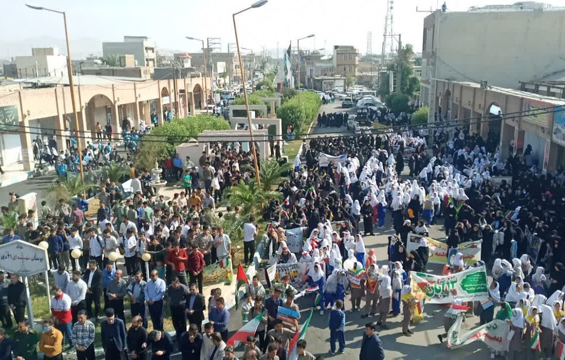راهپیمایی ۱۳ آبان و روز ملی مبارزه با استکبار در شهرستان لالی برگزار شد + تصاویر