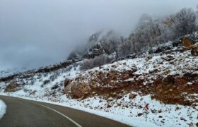 زمستان برفی در کوهستان تاراز