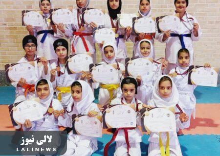 درخشش دختران تکواندوکار شهرستان لالی در مسابقات استانی