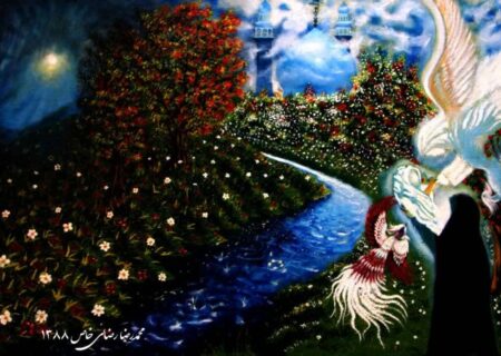تابلوی زیبای گل نرگس از محمدرضارضائی