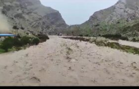 طغیان دو رودخانه بزرگ تلوک و شور در شهرستان لالی