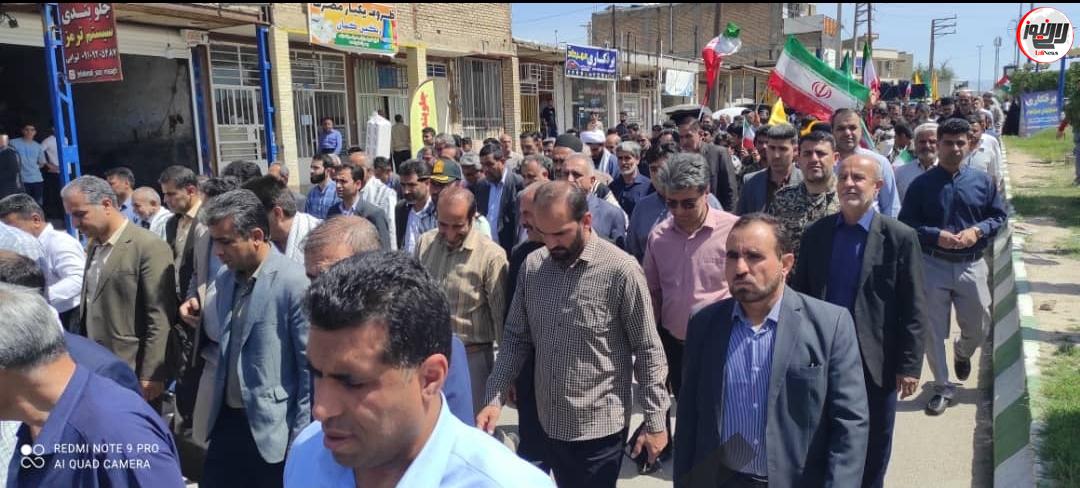 راهپیمایی روز قدس با حضور مردم روزه دار شهرستان لالی برگزار شد + عکس