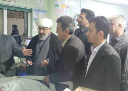 عیادت جمعی از مسئولان شهرستان لالی از مصدومان حادثه چری