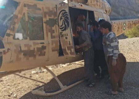 اعزام مصدوم سقوط از ارتفاع در منطقه صعب‌العبور اندیکا توسط اورژانس هوایی