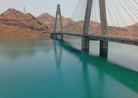 افزایش ترسناک حجم آب در زیر پای بزرگترین پل کابلی کشور در شهرستان لالی + عکس